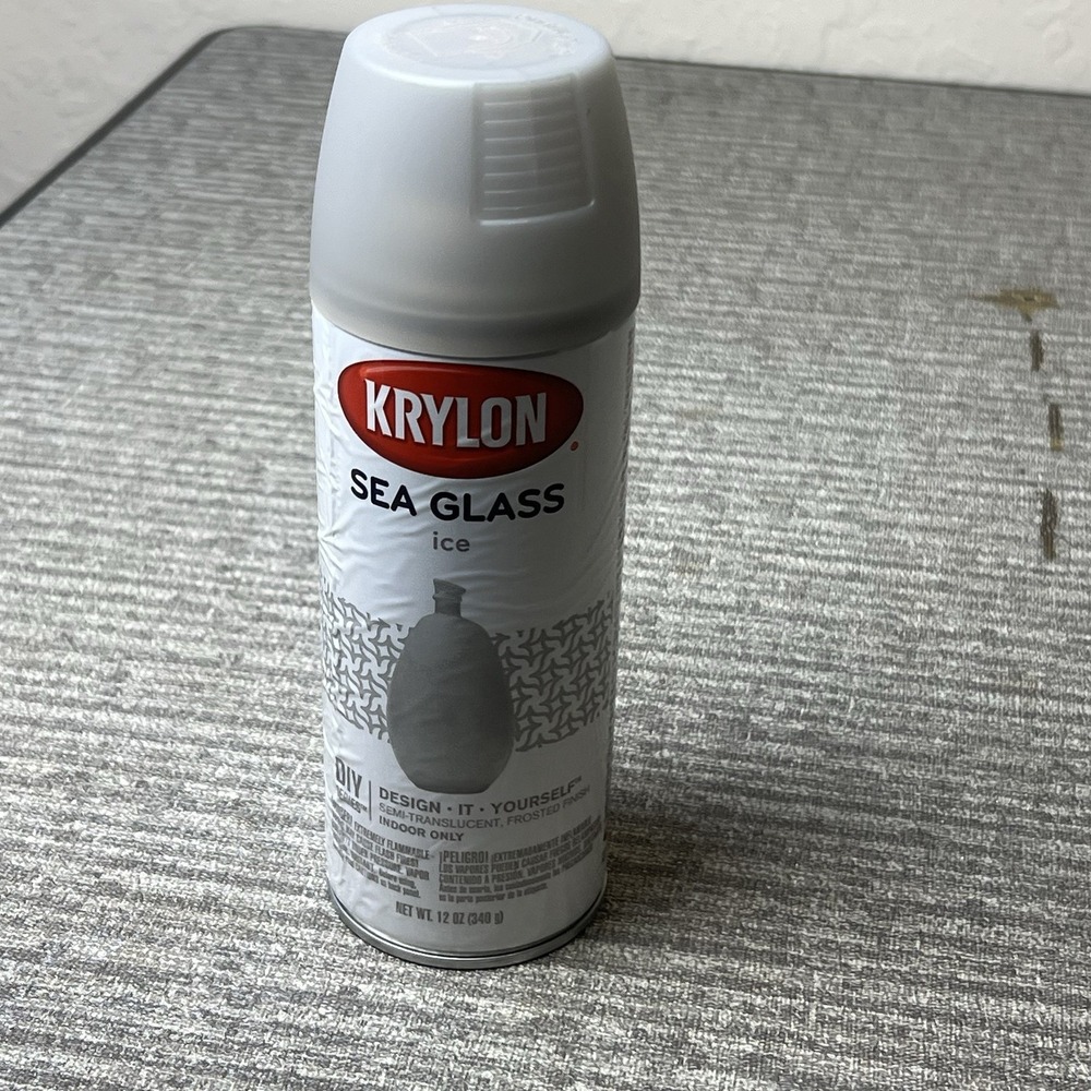 New Krylon Sea Glass Ice Spray Paint 12 oz Semi-Translucent Frosted Finish